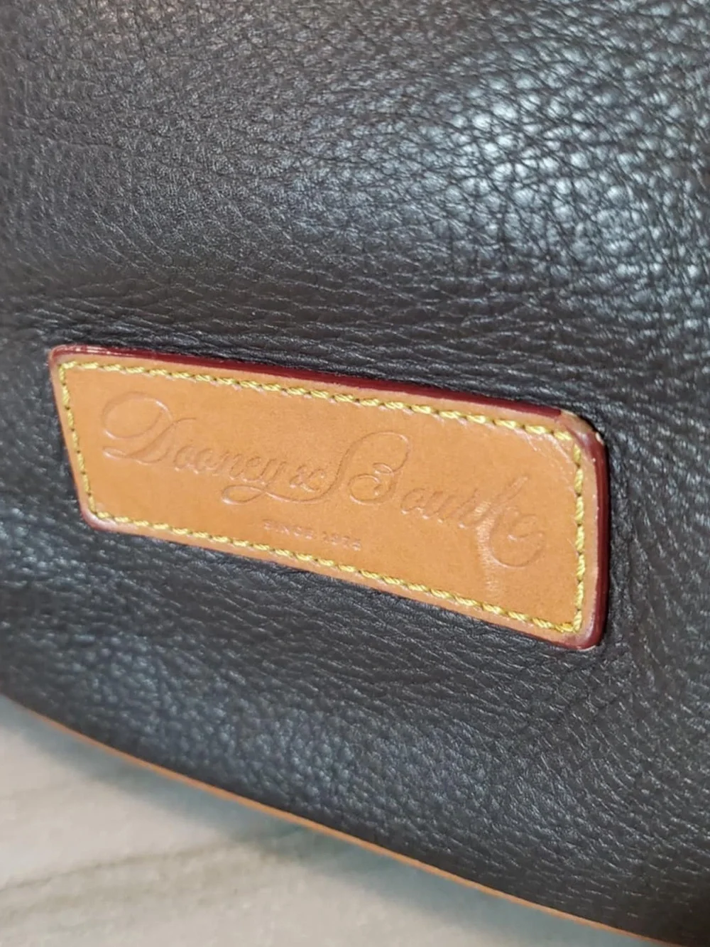 DOONEY & BOURKE Florentine Kristen Black Leather Shoulder Tote‎ Bag VTG